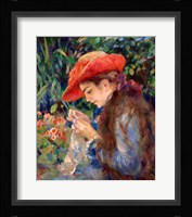 Marie-Therese Durand-Ruel Sewing, 1882 Fine Art Print