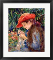 Marie-Therese Durand-Ruel Sewing, 1882 Fine Art Print