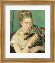 Woman with Cat (Femme au chat), 1875 Fine Art Print