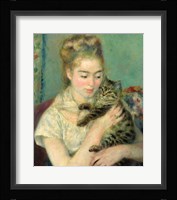 Woman with Cat (Femme au chat), 1875 Fine Art Print