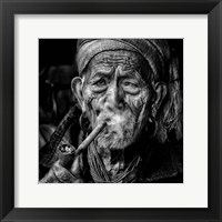 Elderly Smoker Fine Art Print