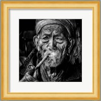 Elderly Smoker Fine Art Print