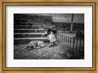 Portrait of a Woman and her Dog Fine Art Print