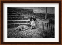 Portrait of a Woman and her Dog Fine Art Print