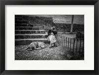 Portrait of a Woman and her Dog Fine Art Print