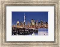 Manhattan Skyline at night Fine Art Print