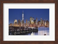 Manhattan Skyline at night Fine Art Print