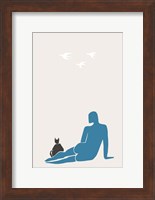Woman and Cat Fine Art Print
