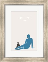 Woman and Cat Fine Art Print