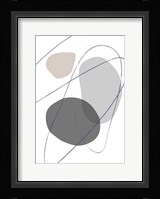 New Shapes Beige No 2 Framed Print