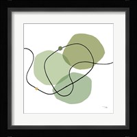 Sinuous Trajectory green III Framed Print