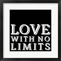 In Black & White Sentiment IV-No Limits Framed Print