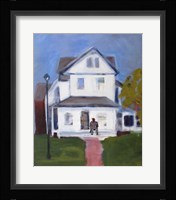 Figure with White House Fine Art Print