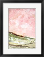 Green and Pink Hills I Framed Print
