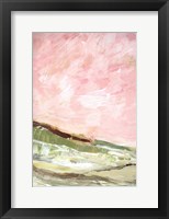 Green and Pink Hills I Framed Print
