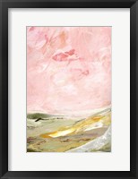 Green and Pink Hills II Framed Print
