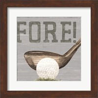 Golf Days neutral V-Fore! Fine Art Print