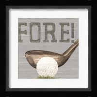 Golf Days neutral V-Fore! Framed Print