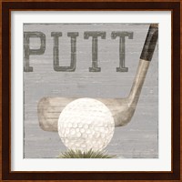 Golf Days neutral VI-Putt Fine Art Print