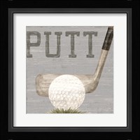 Golf Days neutral VI-Putt Framed Print