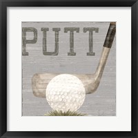 Golf Days neutral VI-Putt Framed Print
