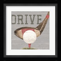 Golf Days neutral VIII-Drive Framed Print