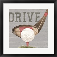 Golf Days neutral VIII-Drive Framed Print