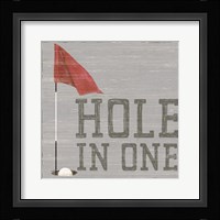 Golf Days neutral IX-Hole in One Framed Print