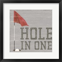Golf Days neutral IX-Hole in One Framed Print