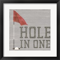 Golf Days neutral IX-Hole in One Framed Print