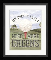 Golf Days neutral portrait I-More Greens Fine Art Print