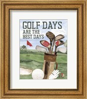 Golf Days neutral portrait II-Best Days Fine Art Print