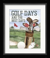 Golf Days neutral portrait II-Best Days Fine Art Print
