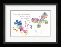 Dreams Take Flight on White II Framed Print