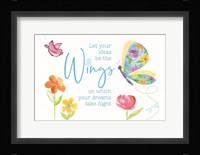 Dreams Take Flight on White III Framed Print