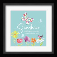 Dreams Take Flight on Blue X Framed Print