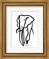Inked Safari II-Elephant Fine Art Print
