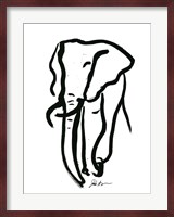 Inked Safari II-Elephant Fine Art Print