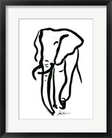 Inked Safari II-Elephant Framed Print