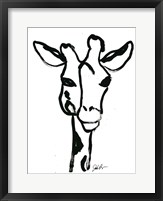 Inked Safari III-Giraffe 1 Framed Print
