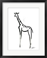 Inked Safari IV-Giraffe 2 Framed Print