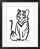 Inked Safari V-Tiger Framed Print