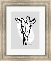 Inked Safari Leaves III-Giraffe 1 Fine Art Print