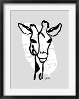 Inked Safari Leaves III-Giraffe 1 Fine Art Print