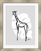 Inked Safari Leaves IV-Giraffe 2 Fine Art Print
