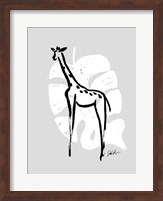 Inked Safari Leaves IV-Giraffe 2 Fine Art Print