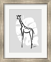 Inked Safari Leaves IV-Giraffe 2 Fine Art Print