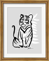 Inked Safari Leaves V-Tiger Fine Art Print