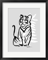 Inked Safari Leaves V-Tiger Fine Art Print