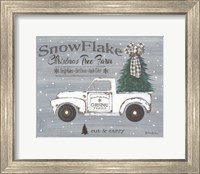 Snowflake Christmas Tree Farm Fine Art Print